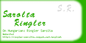 sarolta ringler business card